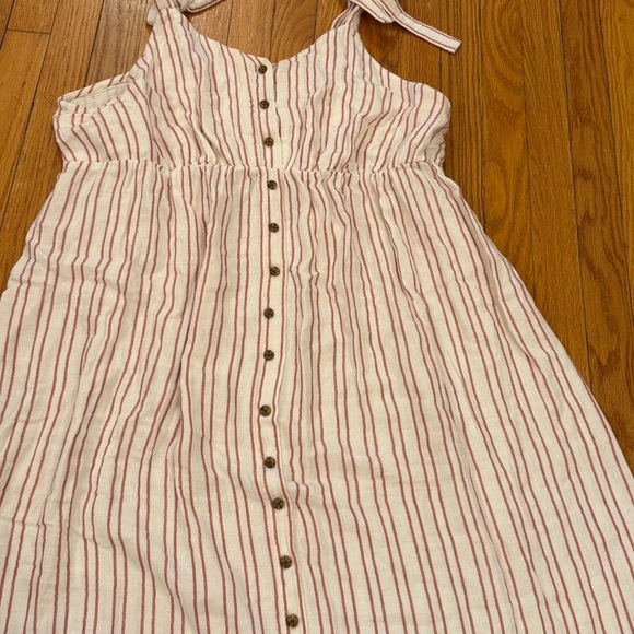 Maternity Sonoma Light Red Stripe Long Dress - Picture 5 of 5